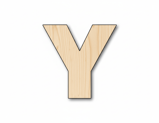 Unfinished Wood Block Letter Y - Craft - up to 46" DIY - NameSigns.com