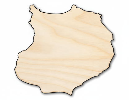 Unfinished Wood Boa Vista Island Shape - Cabo Verde Craft - up to 46" DIY - NameSigns.com