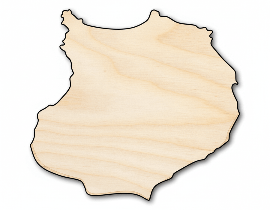 Unfinished Wood Boa Vista Island Shape - Cabo Verde Craft - up to 46" DIY - NameSigns.com