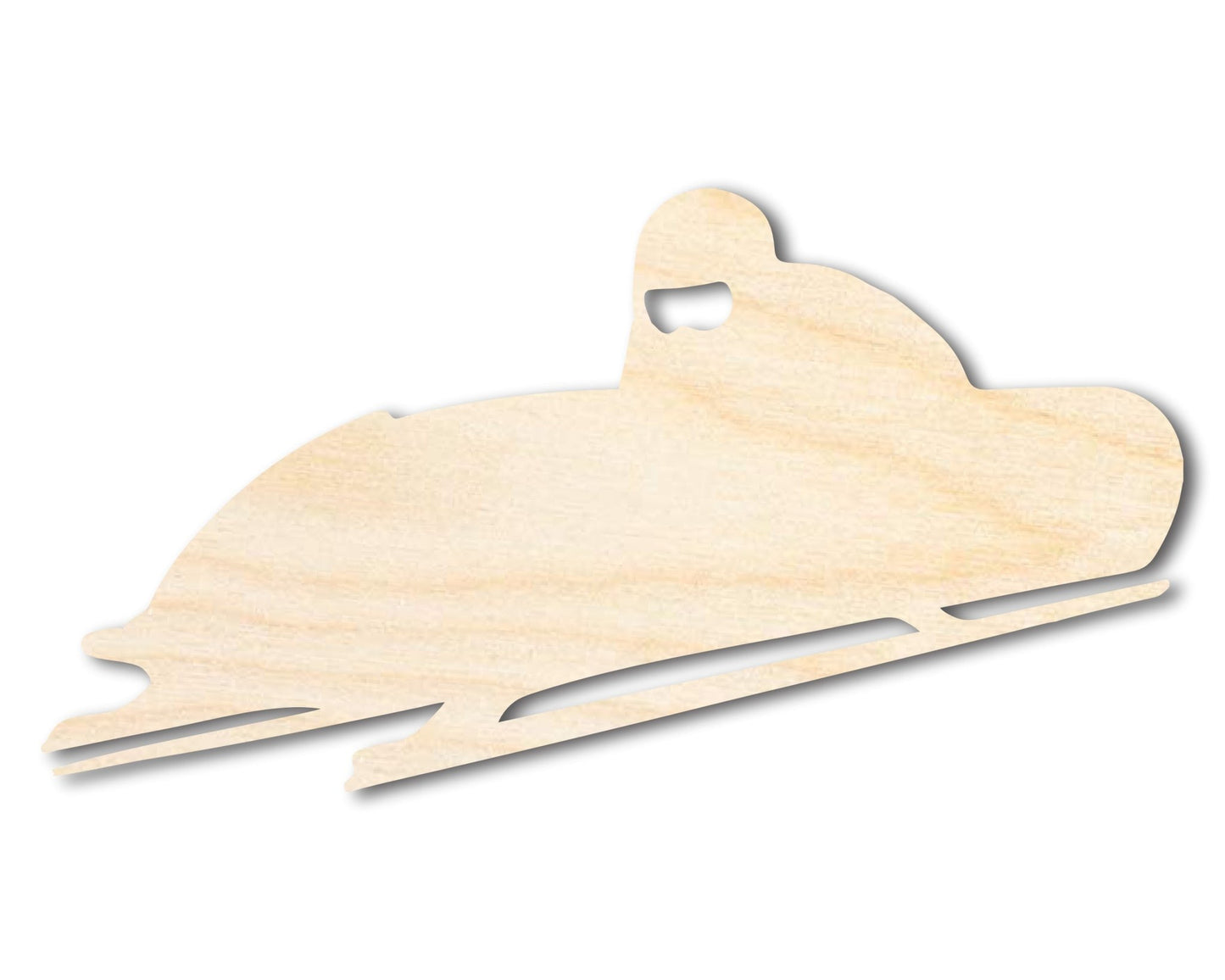 Unfinished Wood Bobsled Shape | DIY Craft Cutout | up to 46" DIY - NameSigns.com