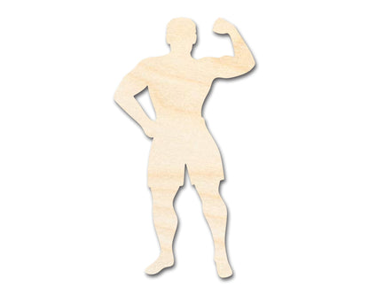 Unfinished Wood Body Builder Shape - Craft - up to 46" DIY - NameSigns.com