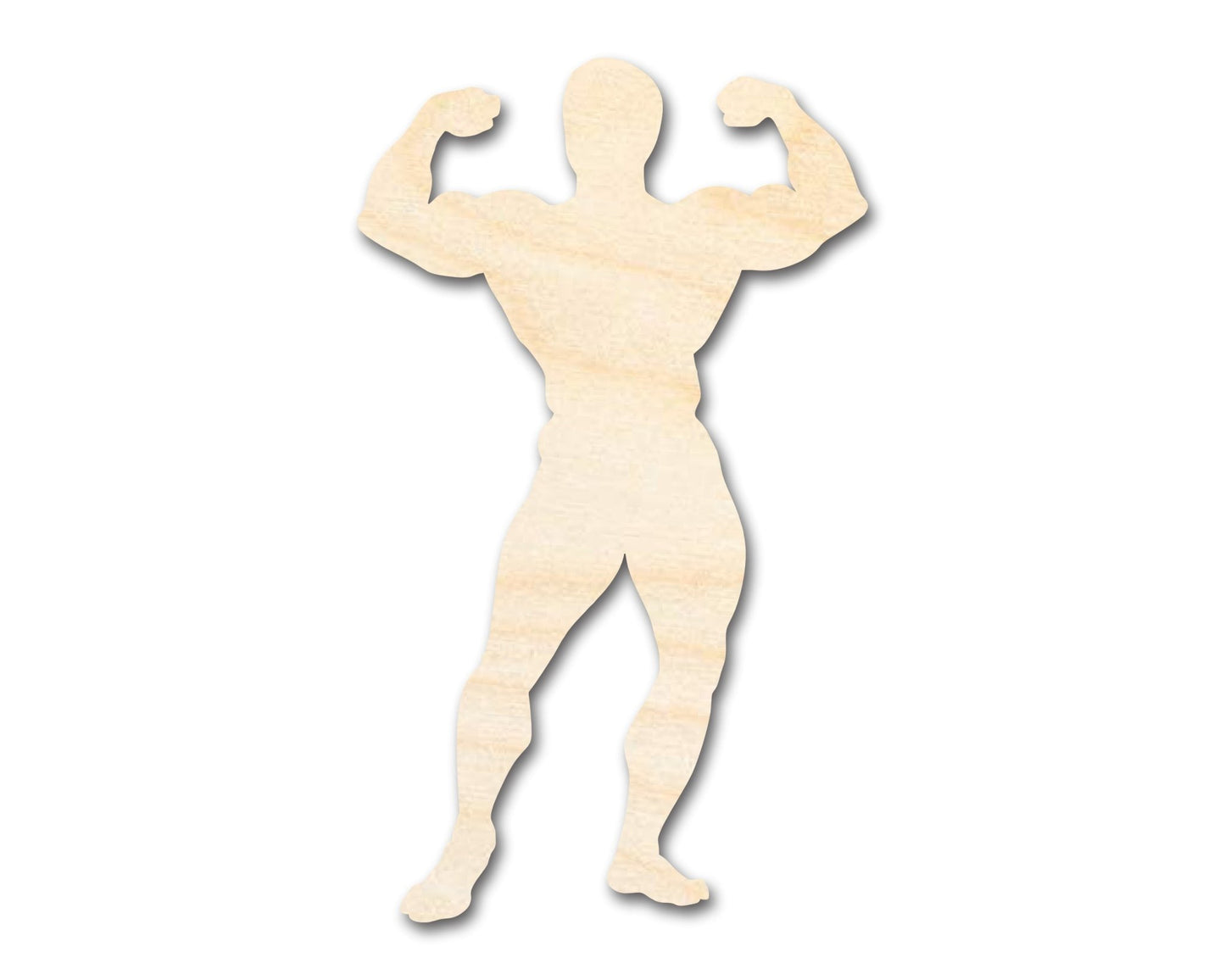 Unfinished Wood Body Builder Shape | DIY Craft Cutout | up to 46" DIY - NameSigns.com