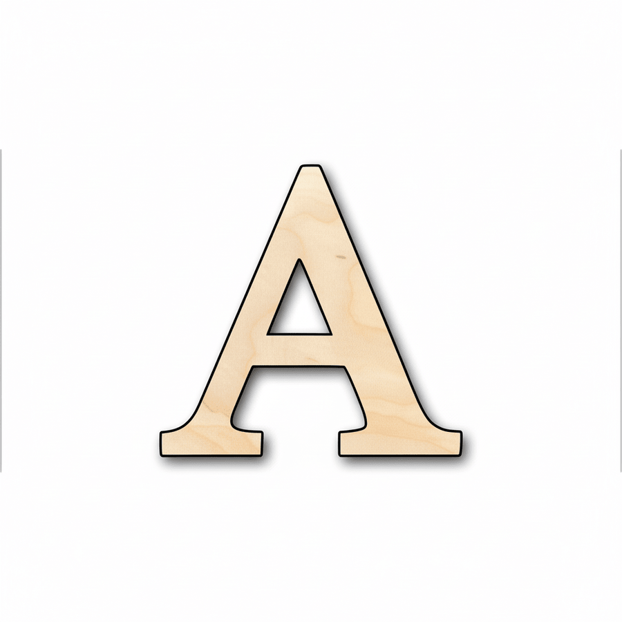 Unfinished Wood Bold Alpha Shape - Craft - up to 46" DIY - NameSigns.com