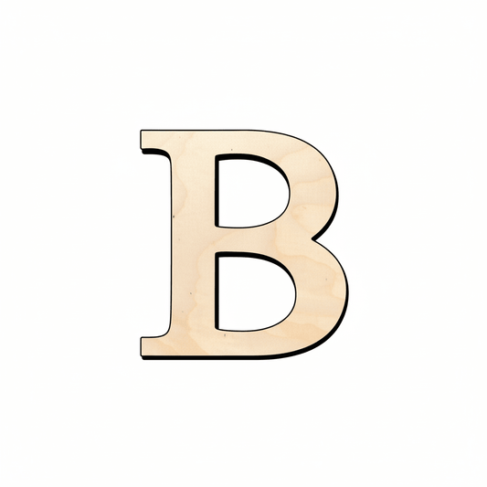 Unfinished Wood Bold Beta Shape - Craft - up to 46" DIY - NameSigns.com