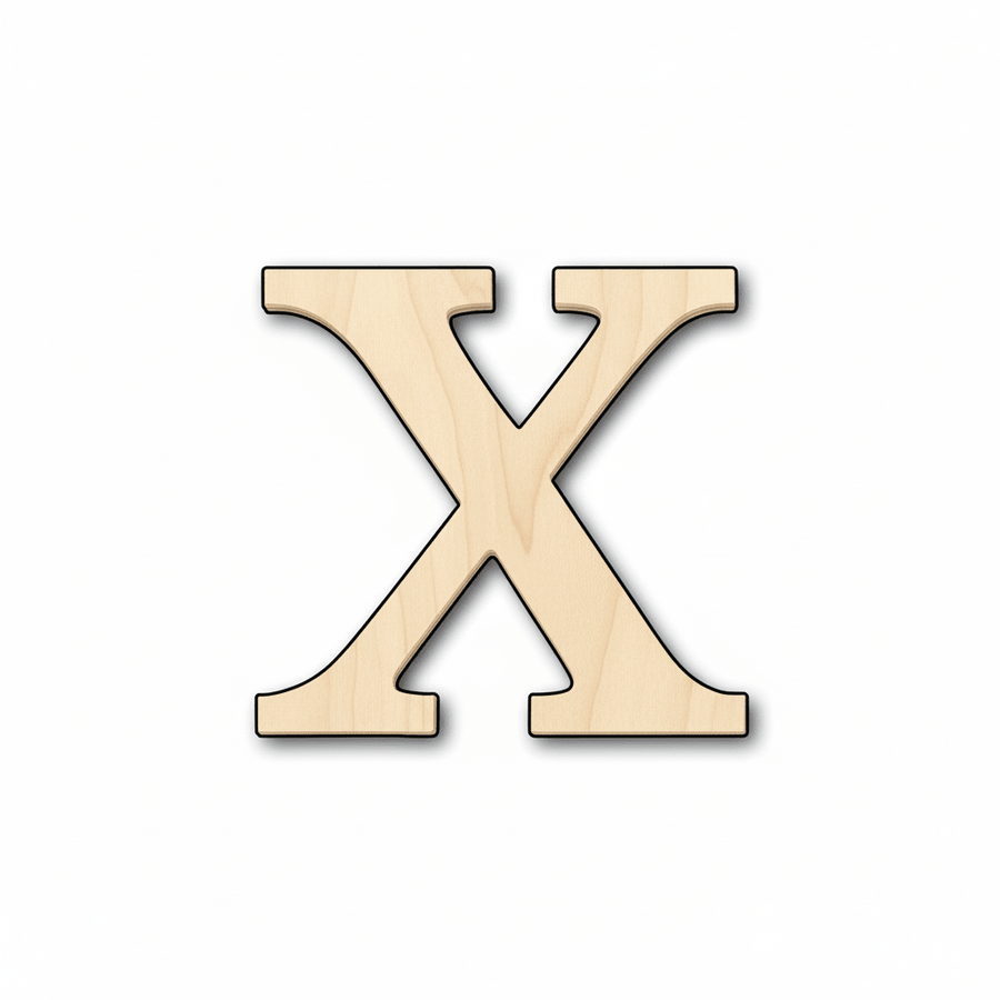Unfinished Wood Bold Chi Shape - Craft - up to 46" DIY - NameSigns.com