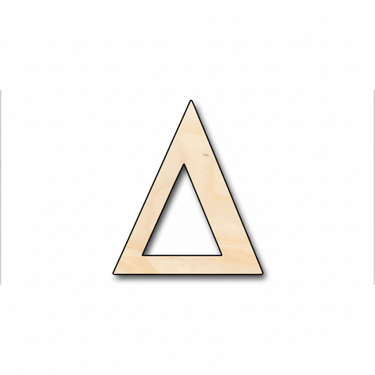 Unfinished Wood Bold Delta Shape - Craft - up to 46" DIY - NameSigns.com