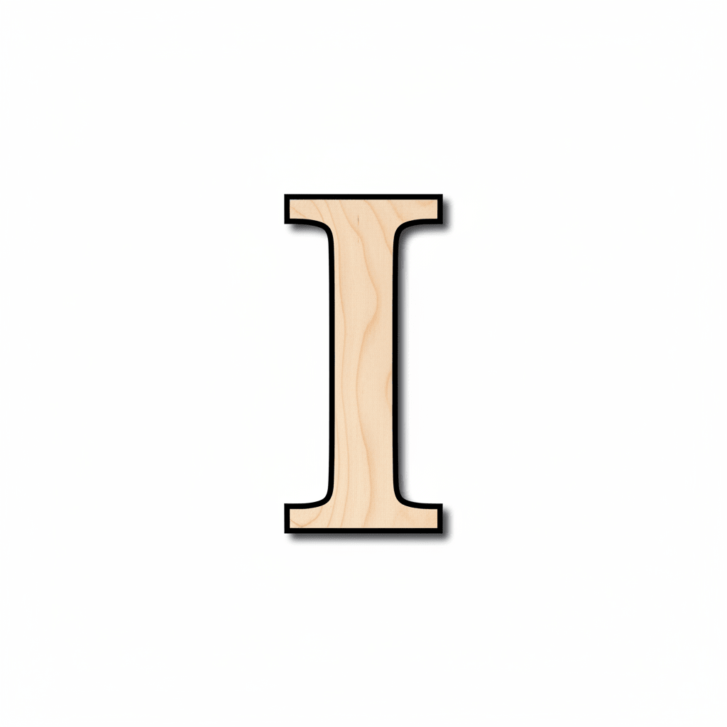 Unfinished Wood Bold Iota Shape - Craft - up to 46" DIY - NameSigns.com