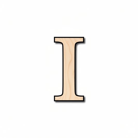 Unfinished Wood Bold Iota Shape - Craft - up to 46" DIY - NameSigns.com