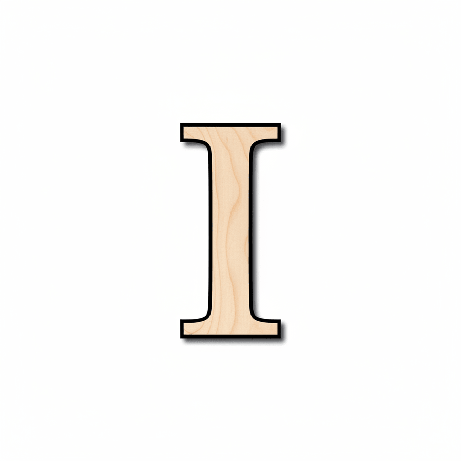 Unfinished Wood Bold Iota Shape - Craft - up to 46" DIY - NameSigns.com