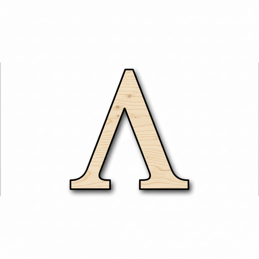 Unfinished Wood Bold Lambda Shape - Craft - up to 46" DIY - NameSigns.com