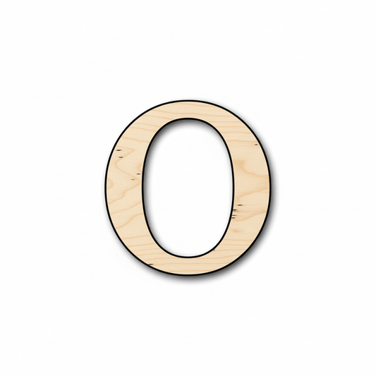 Unfinished Wood Bold Omicron Shape - Craft - up to 46" DIY - NameSigns.com