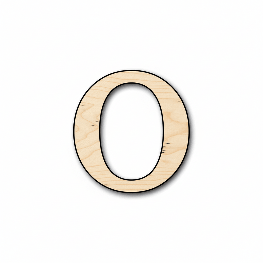 Unfinished Wood Bold Omicron Shape - Craft - up to 46" DIY - NameSigns.com