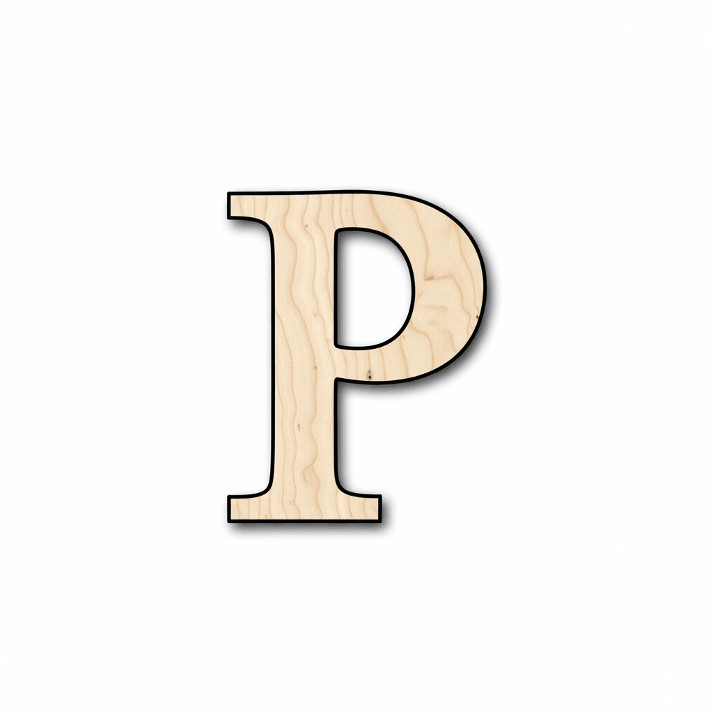 Unfinished Wood Bold Rho Shape - Craft - up to 46" DIY - NameSigns.com