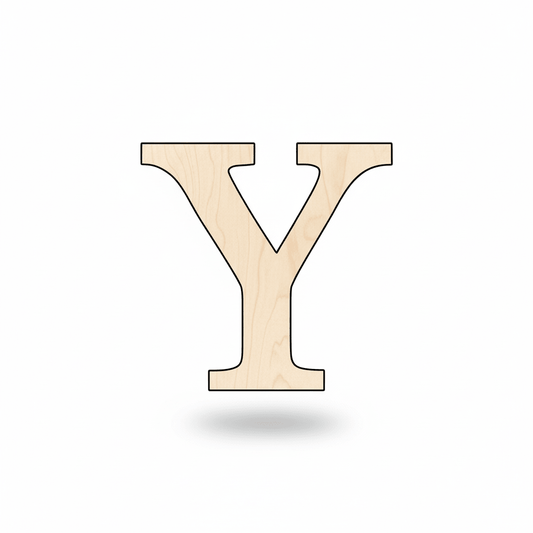 Unfinished Wood Bold Upsilon Shape - Craft - up to 46" DIY - NameSigns.com