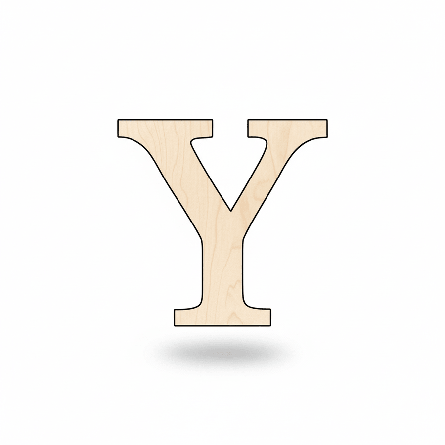 Unfinished Wood Bold Upsilon Shape - Craft - up to 46" DIY - NameSigns.com