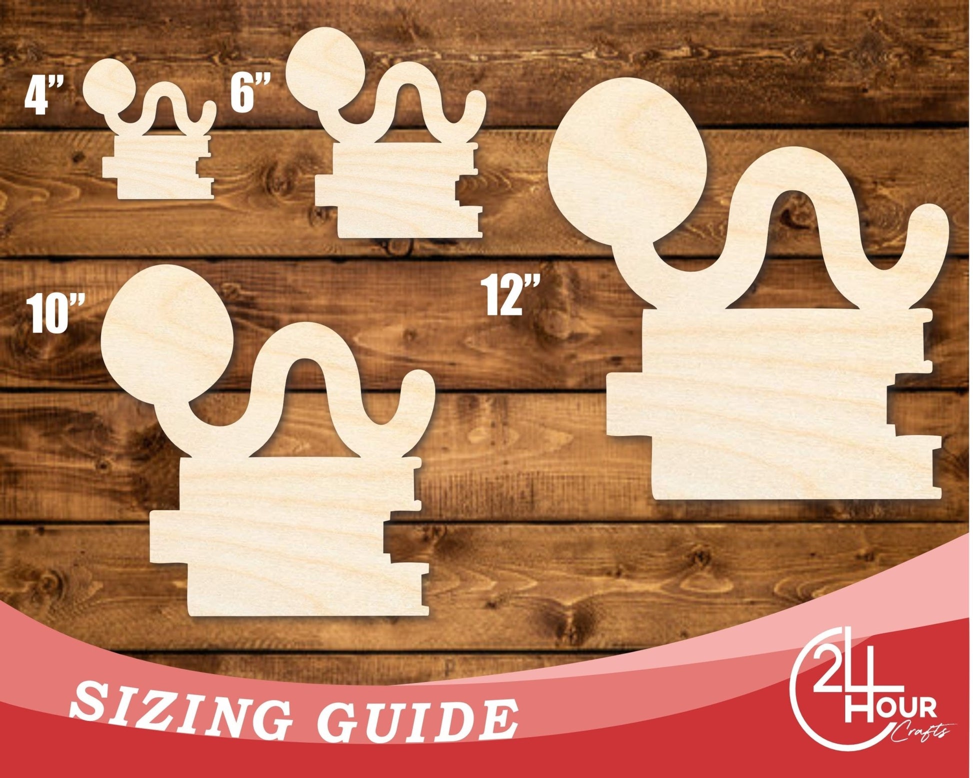 Unfinished Wood Bookworm Shape | DIY Craft Cutout | up to 46" DIY - NameSigns.com