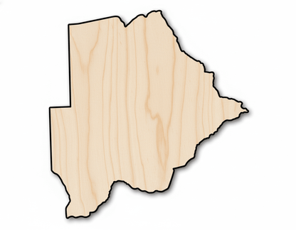 Unfinished Wood Botswana Shape - Craft - up to 46" - NameSigns.com
