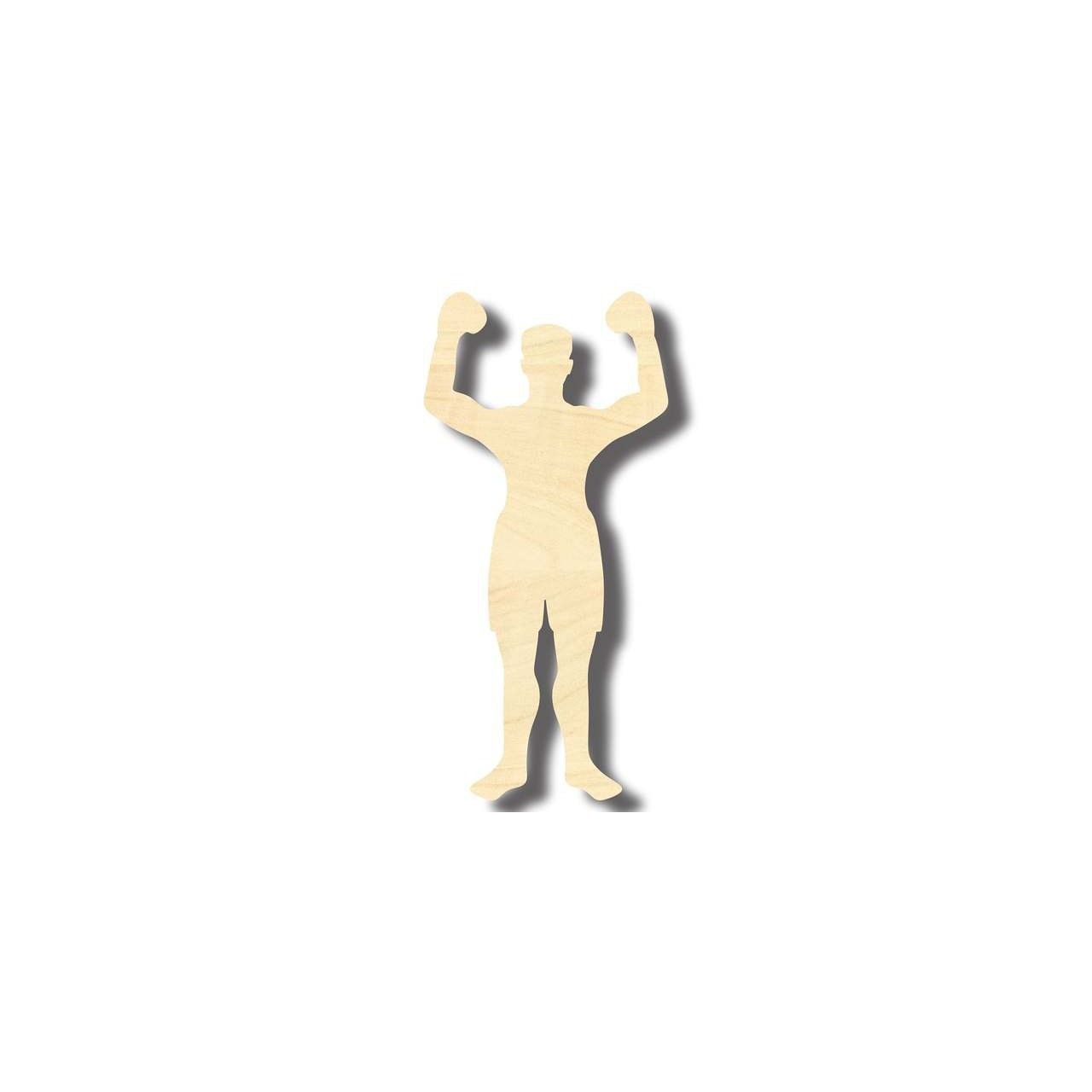 Unfinished Wood Boxer Shape - Sports - Craft - up to 46" DIY - NameSigns.com