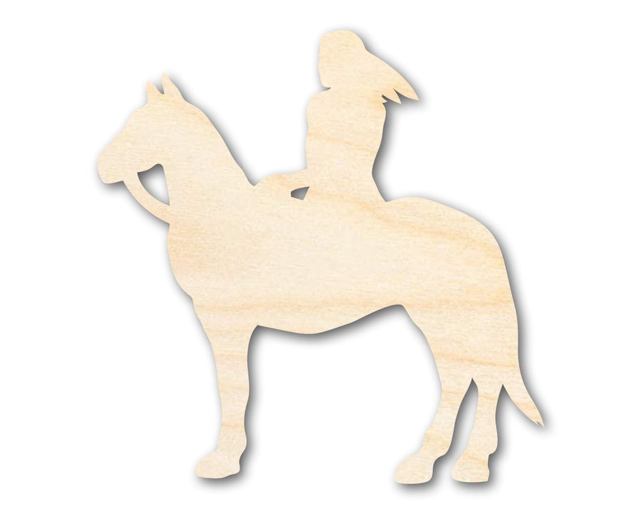 Unfinished Wood Brave Warrior Shape | Native American | Craft Cutout | up to 46" DIY - NameSigns.com