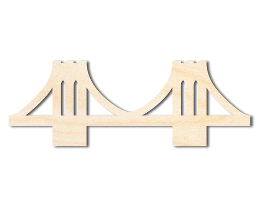 Unfinished Wood Bridge Shape | Landmark | Craft Cutout | up to 46" DIY - NameSigns.com