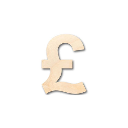 Unfinished Wood British Pound Shape - Craft - up to 46" DIY - NameSigns.com