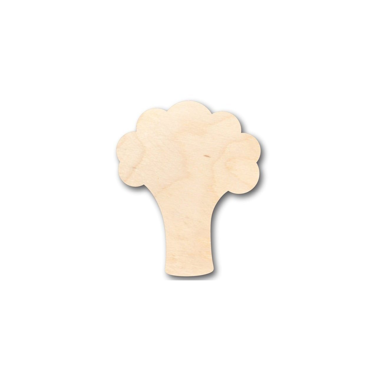 Unfinished Wood Broccoli Shape - Food - Craft - up to 46" DIY - NameSigns.com