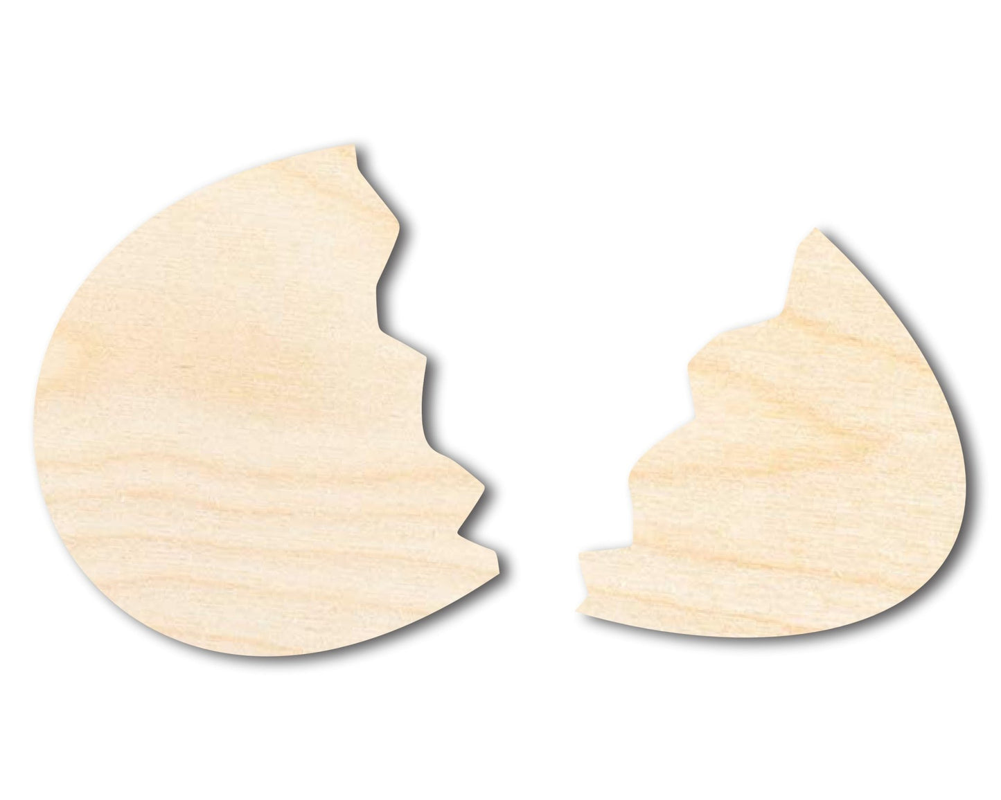 Unfinished Wood Broken Egg Shape - Easter Spring Craft - up to 46" DIY - NameSigns.com