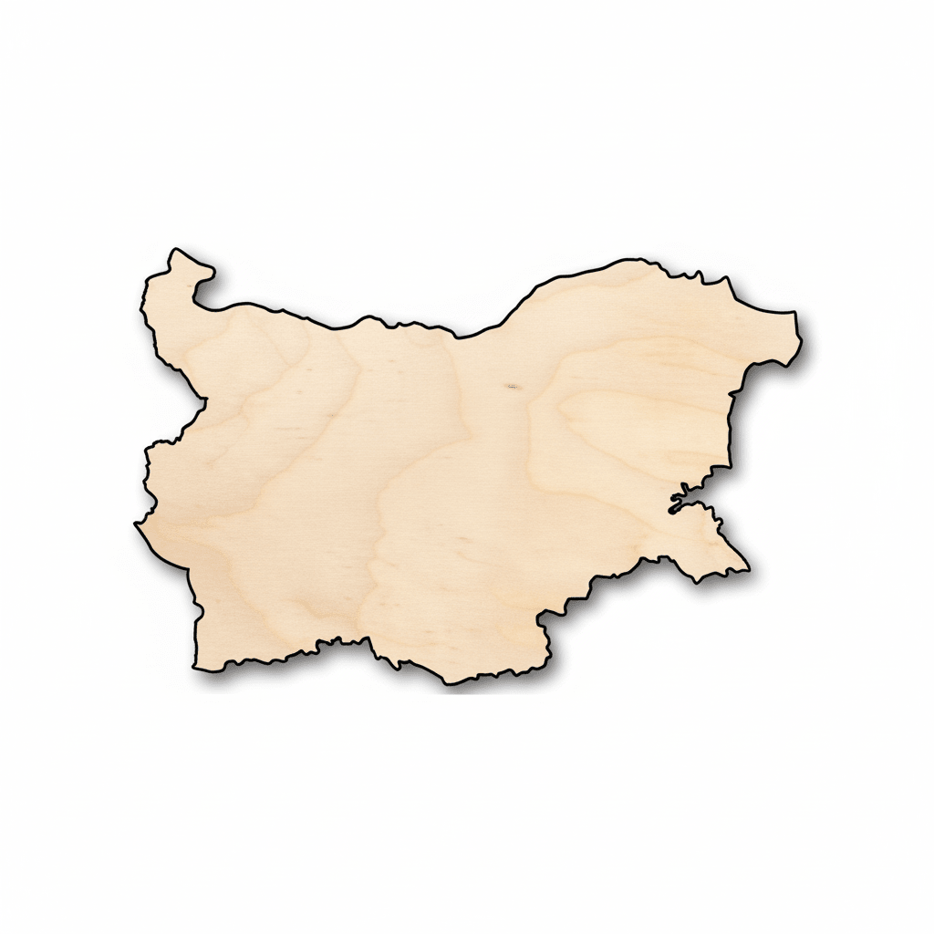 Unfinished Wood Bulgaria Shape - Country - Craft - up to 46" DIY - NameSigns.com