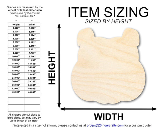 Unfinished Wood Bulldog Mascot Shape | DIY Craft Cutout | up to 46" DIY - NameSigns.com