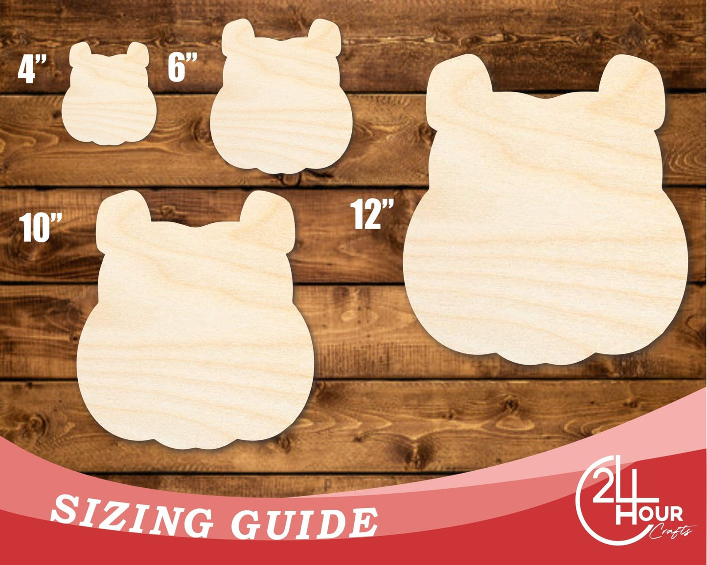 Unfinished Wood Bulldog Mascot Shape | DIY Craft Cutout | up to 46" DIY - NameSigns.com