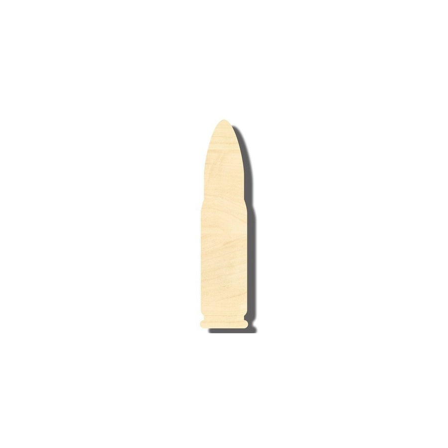 Unfinished Wood Bullet Shape - Sporting - Craft - up to 46" DIY - NameSigns.com