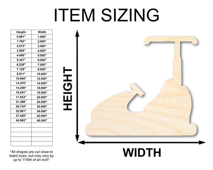Unfinished Wood Bumper Car Shape | Amusement Park Ride Silhouette | Craft Cutout | up to 46" DIY - NameSigns.com