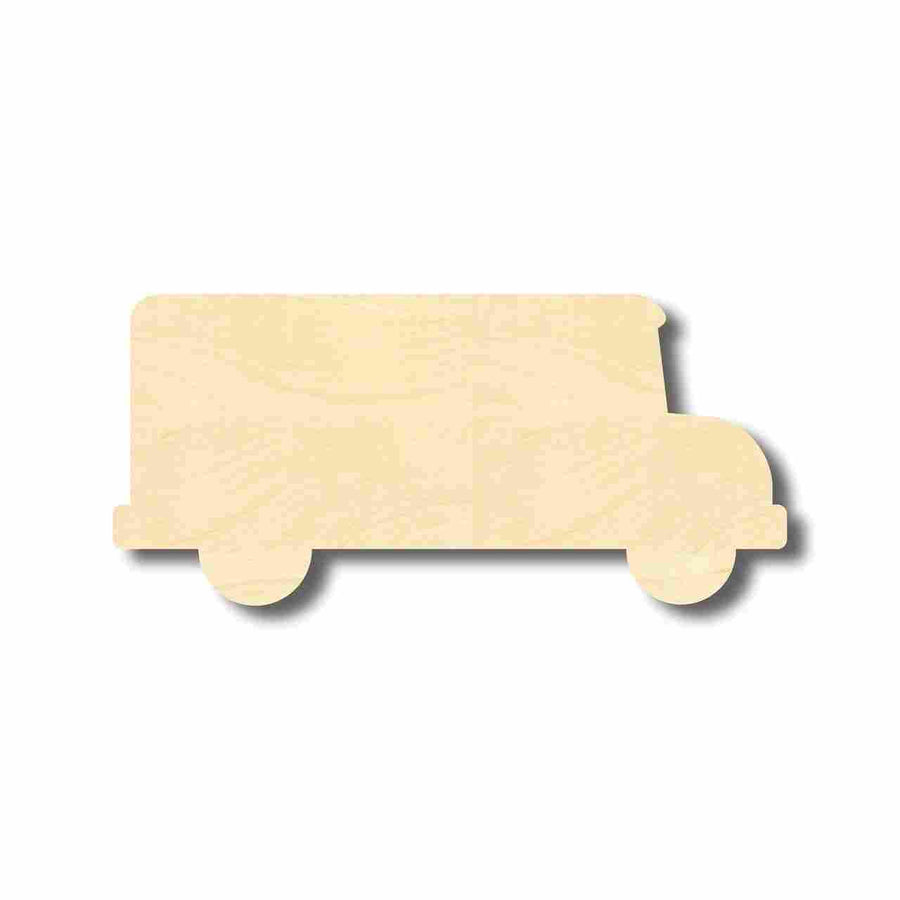 Unfinished Wood Bus Shape - Craft - up to 46" DIY - NameSigns.com