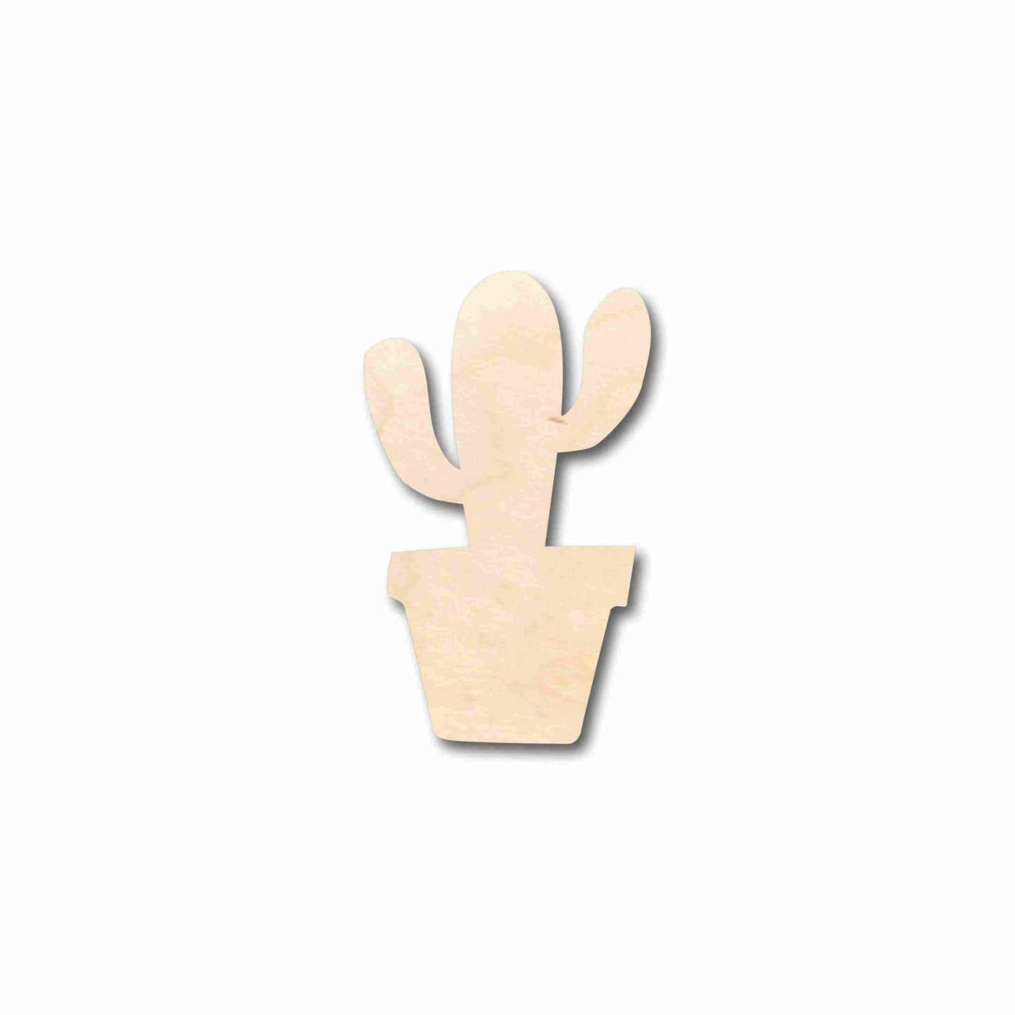 Unfinished Wood Cactus in Pot Silhouette - Craft - up to 46" DIY - NameSigns.com