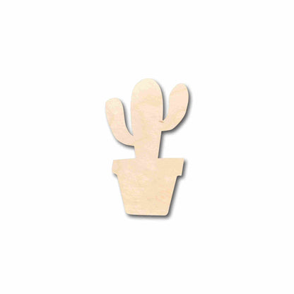 Unfinished Wood Cactus in Pot Silhouette - Craft - up to 46" DIY - NameSigns.com