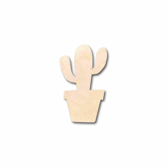 Unfinished Wood Cactus in Pot Silhouette - Craft - up to 46" DIY - NameSigns.com