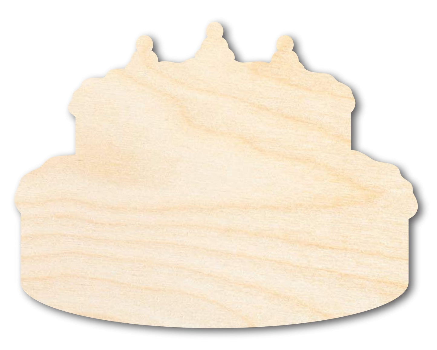 Unfinished Wood Cake Shape - Craft - up to 46" DIY - NameSigns.com