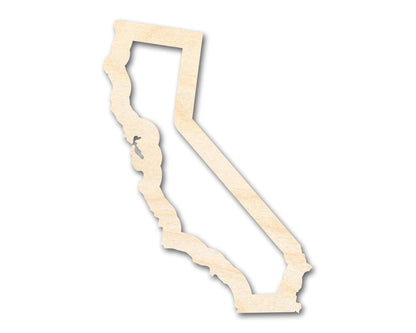 Unfinished Wood California Outline Shape | DIY Craft Cutout | up to 46" DIY - NameSigns.com