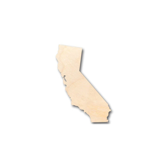 Unfinished Wood California Shape - State - Craft - up to 46" DIY - NameSigns.com