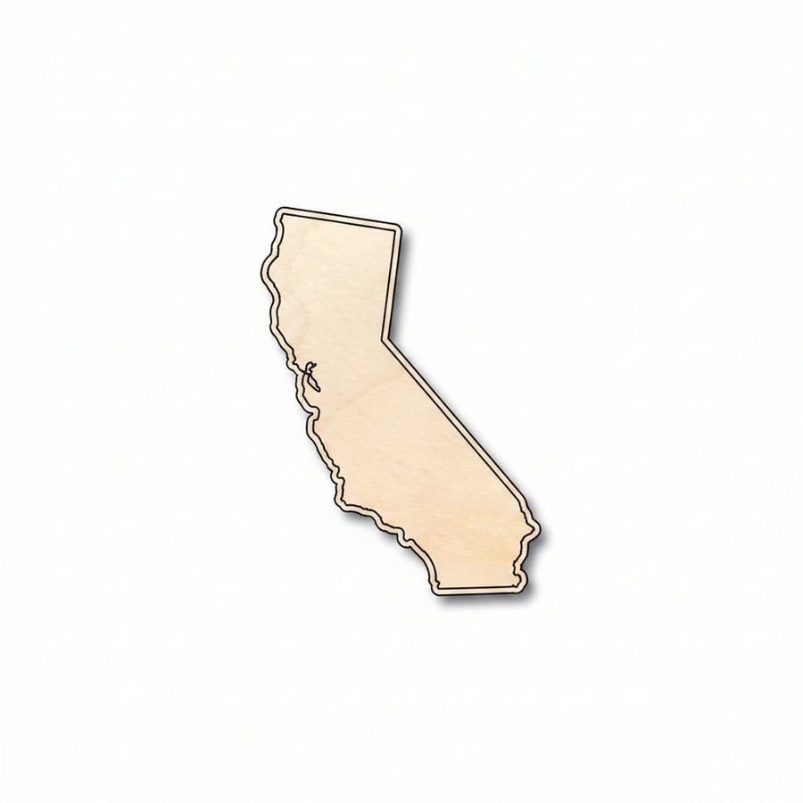 Unfinished Wood California Shape - State - Craft - up to 46" DIY - NameSigns.com