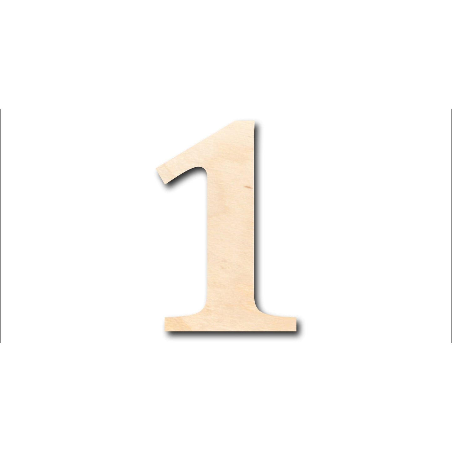 Unfinished Wood Cambria Number 1 Shape - Craft - up to 46" DIY - NameSigns.com