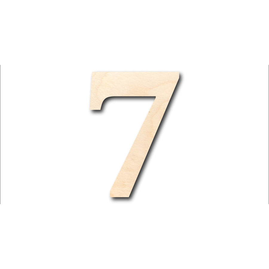 Unfinished Wood Cambria Number Seven Shape - Craft - up to 46" DIY - NameSigns.com
