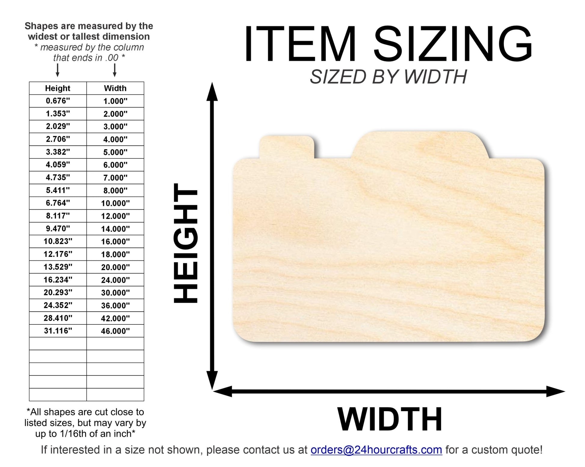 Unfinished Wood Camera Shape | DIY Craft Cutout | up to 46" DIY - NameSigns.com