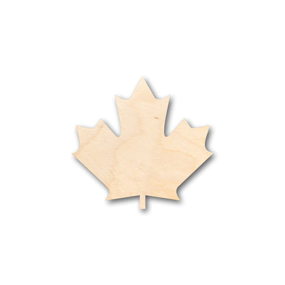 Unfinished Wood Canadian Maple Leaf Shape - Craft - up to 46" DIY - NameSigns.com