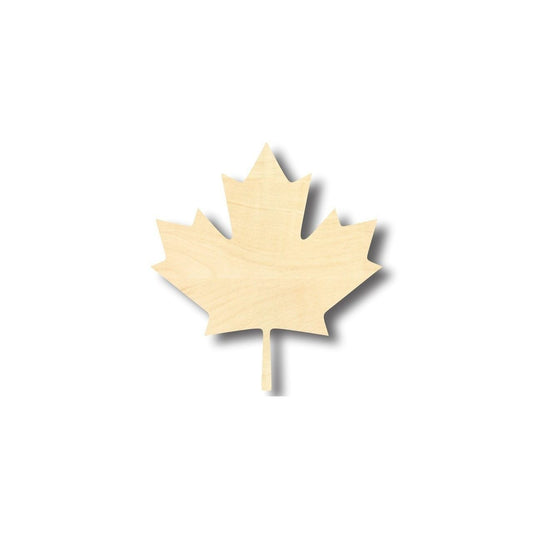 Unfinished Wood Canadian Maple Leaf Shape - Leaves - Craft - up to 46" DIY - NameSigns.com