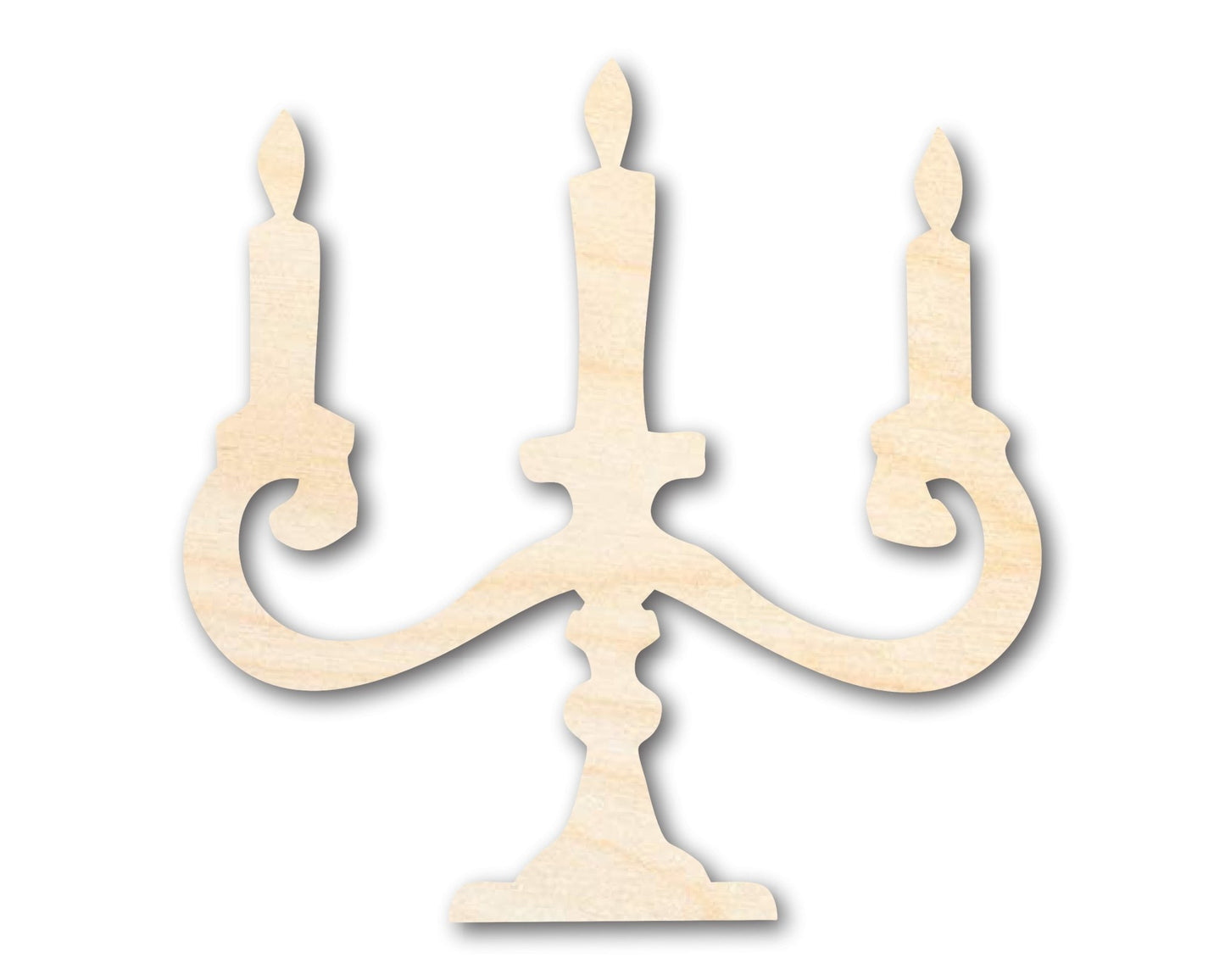 Unfinished Wood Candelabra Shape - Craft - up to 46" - NameSigns.com