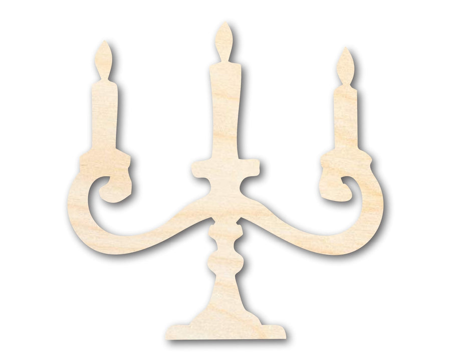 Unfinished Wood Candelabra Shape - Craft - up to 46" - NameSigns.com