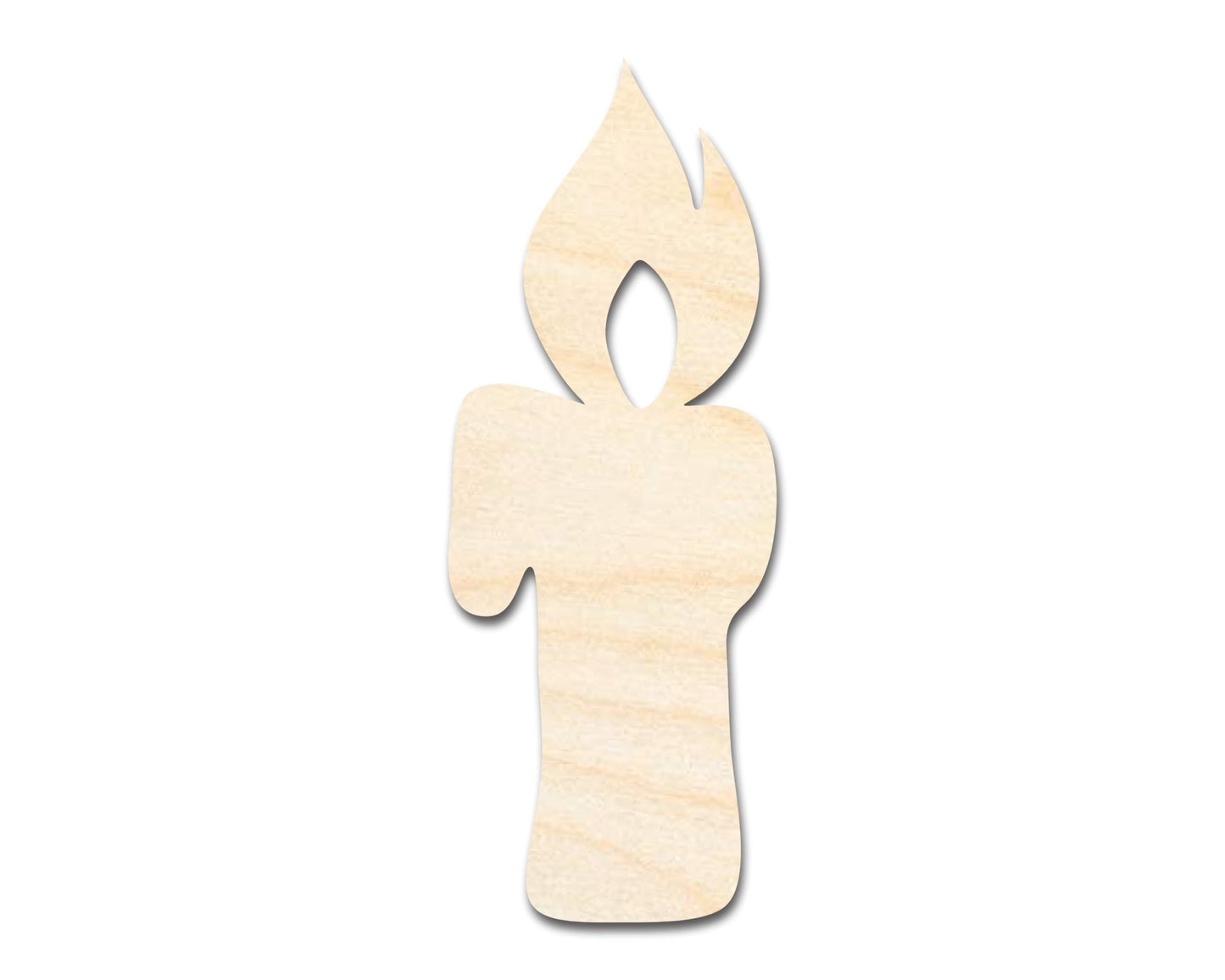 Unfinished Wood Candle Shape - Craft - up to 46" - NameSigns.com