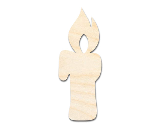 Unfinished Wood Candle Shape - Craft - up to 46" - NameSigns.com