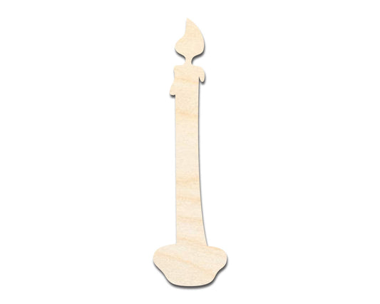 Unfinished Wood Candlestick Shape - Craft - up to 46" - NameSigns.com